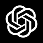 Laden Sie chatgpt Logo - - Plaudern gpt Symbol auf schwarz Hintergrund